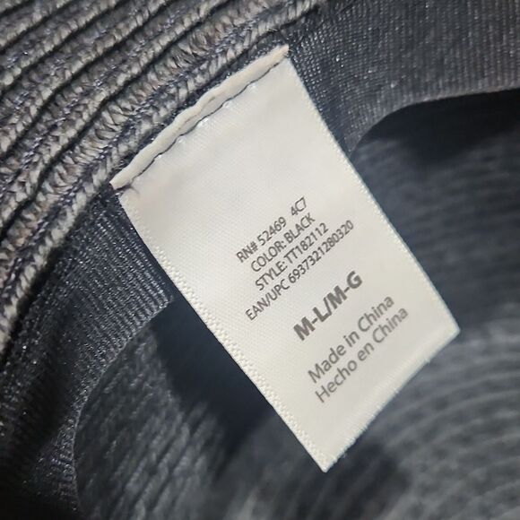 Black Sunhat W/Aztec Neon Patterned Band - Picture 5 of 6